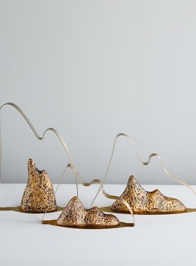 创意禅意摆件现代金属工艺品室内新中式样板间客厅家居玄关装饰品