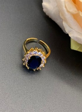 青岛中古 轻奢风小众开口戒指多色气质款可调节戒指气质百搭款