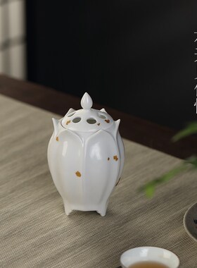 手工陶瓷调温插电家用香薰炉摆z件饰品家居香丸供佛檀香电子熏香