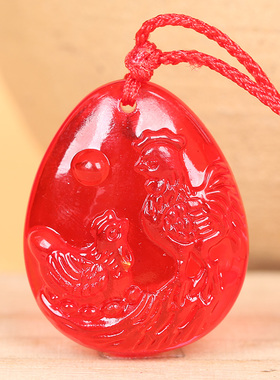 现货2026年宋韶光属牛吉祥物晨鸡报喜吊坠宋绍光客厅招财琉璃摆件