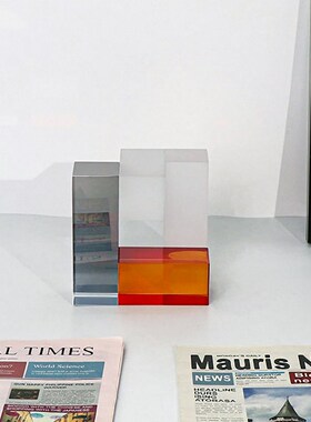 北欧简约现代立体几何水晶创意桌面客厅摆件样板间玄关软装饰品