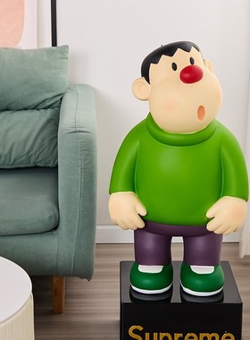 胖虎落地大摆件存钱罐客厅电视y柜桌面摆件玄关酒柜装饰品潮玩摆