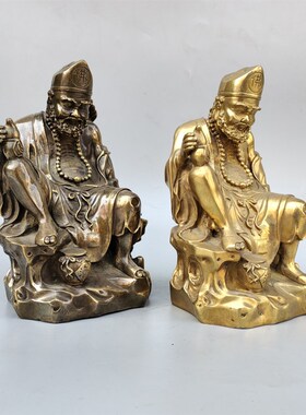 济公活佛铜像摆件铜十八罗汉降龙尊者道济和尚济颠人物Z像家居桌