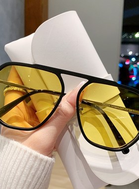 2024新款磁吸夹片眼镜男士开B车专用偏光墨镜可套近视镜大脸显瘦