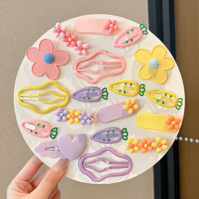 糖果色儿童云朵碎发夹女宝宝不伤发bb夹小女孩刘海侧边夹发卡头饰 - 图2