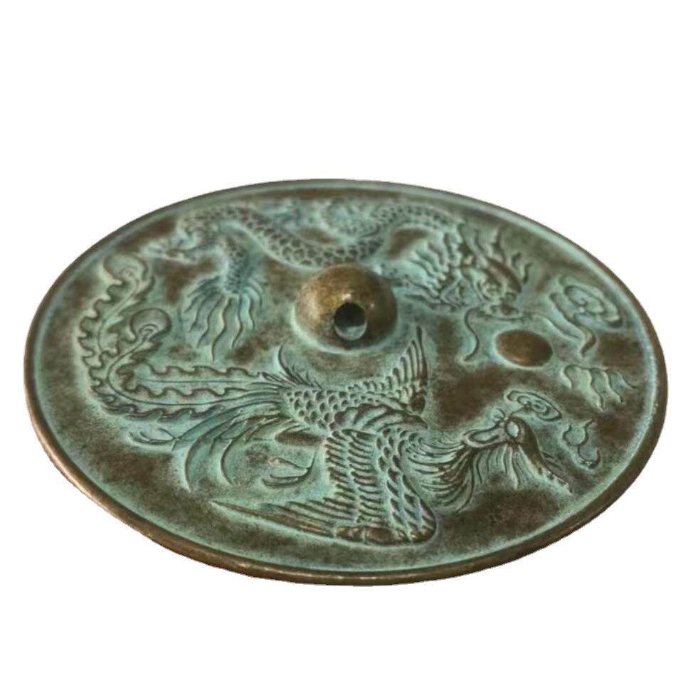 Antiques and miscellaneous collections, bronze mirrors, dragon and phoenix bronze mirror plates, dragon and phoenix mirrors, home craft ornaments