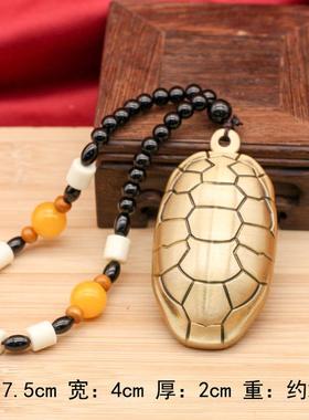 爆款黄铜富甲天下转转实心手把件富甲一方招财转转装饰摆件龟壳