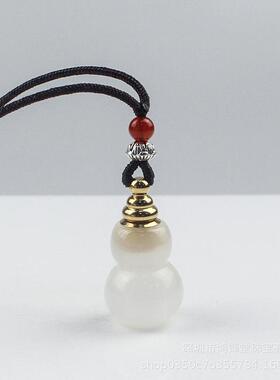 天然玛瑙玉髓玉葫芦朱砂舍利香水精油嘎乌盒吊坠项链文艺复古