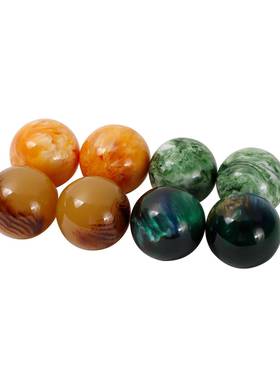 仿金丝海柳手球中老年人男女款健身手球树脂文玩把玩件小礼品50mm