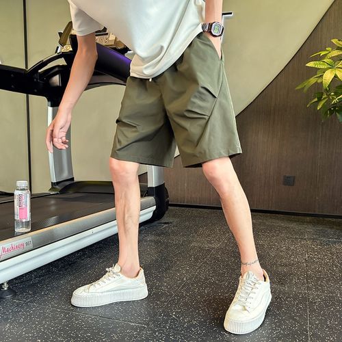 2024新款潮牌五分裤男速干伞兵短裤休闲宽松中裤子薄款夏季潮男裤 - 图0