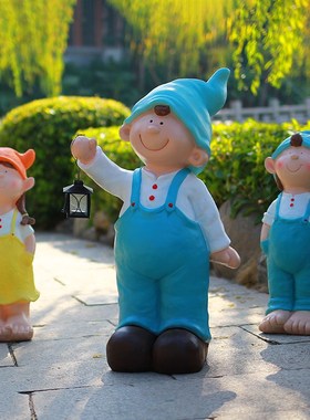 卡通小孩幼儿园玻璃钢舞蹈女孩摆件儿童创意花园学校庭园创意装饰