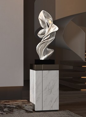 入户雕塑落地摆件客厅高档售楼处抽象艺术摆件酒店大堂软装工艺品
