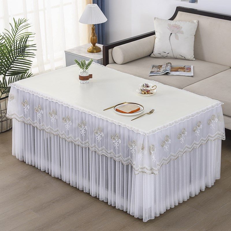 油蜡皮蕾丝餐桌茶几罩烤火桌罩套防K水防油免洗长方形电炉罩,淘宝优惠券,粉丝福利购,淘宝优惠卷