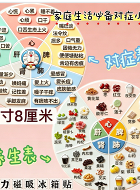 健康体质辨识冰箱贴对症养生
