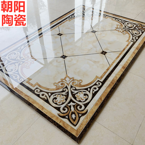 拼花地砖800hx800 微晶石抛晶砖客厅饭厅造型拼图入户地拼花瓷砖 - 图2