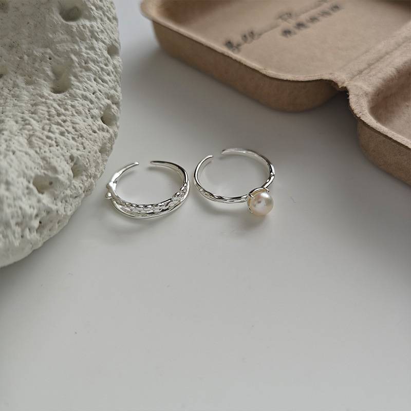 Shijia mini pearl beaded elastic cord ring fresh water ring small sugar cube ring that does not pick up the hand circumference