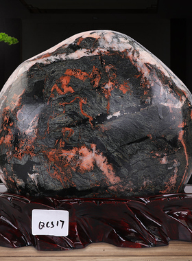 青海七彩石摆件奇石天然原石观赏石头工艺品室内客厅办公室装饰品