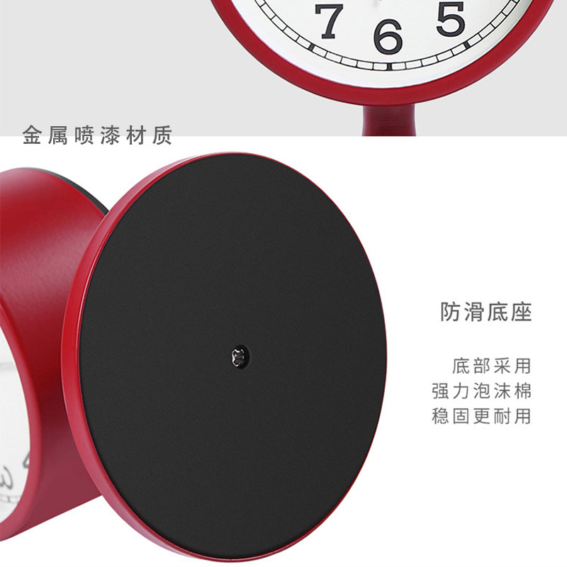 房台式钟表桌面卧室小座钟简约客厅学生创意家用时钟儿童静音闹钟 - 图2