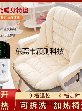 办公室电加热坐垫靠垫一体久坐保暖取暖发热座椅垫老年人护腰屁垫