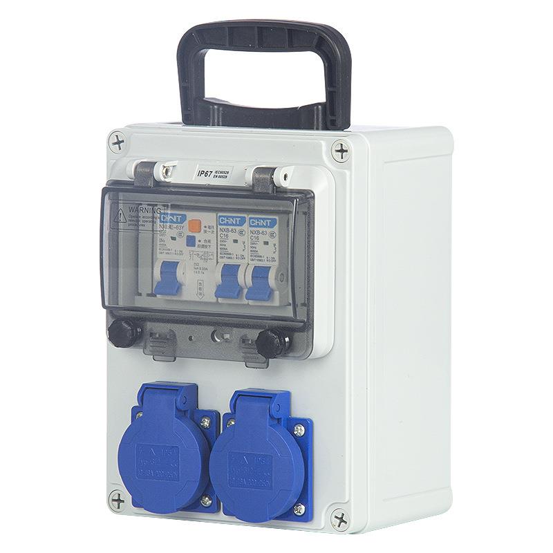 工业插座箱工地临时配电箱户外防水塑料移动小电源检修箱配电柜 - 图2