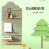 Customized solid wood hole board j entrance wall decorative partition wooden hanging board wall storage display storage