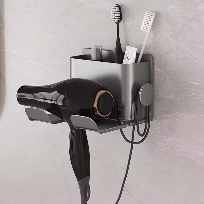家用吹风机置物架浴室免打孔吹风机架卫生间收纳架壁挂式收纳架子,淘宝优惠券,粉丝福利购,淘宝优惠卷