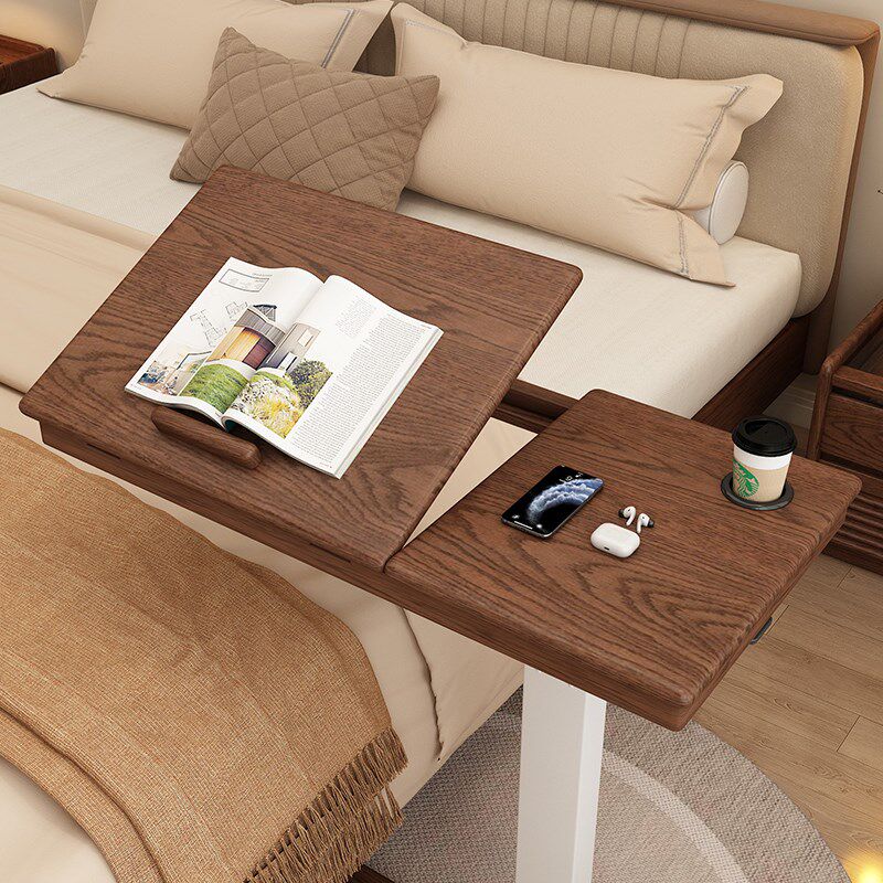 新款实木床边桌带轮可移动升降笔C记本电脑桌沙发边桌边几床上桌,淘宝优惠券,粉丝福利购,淘宝优惠卷