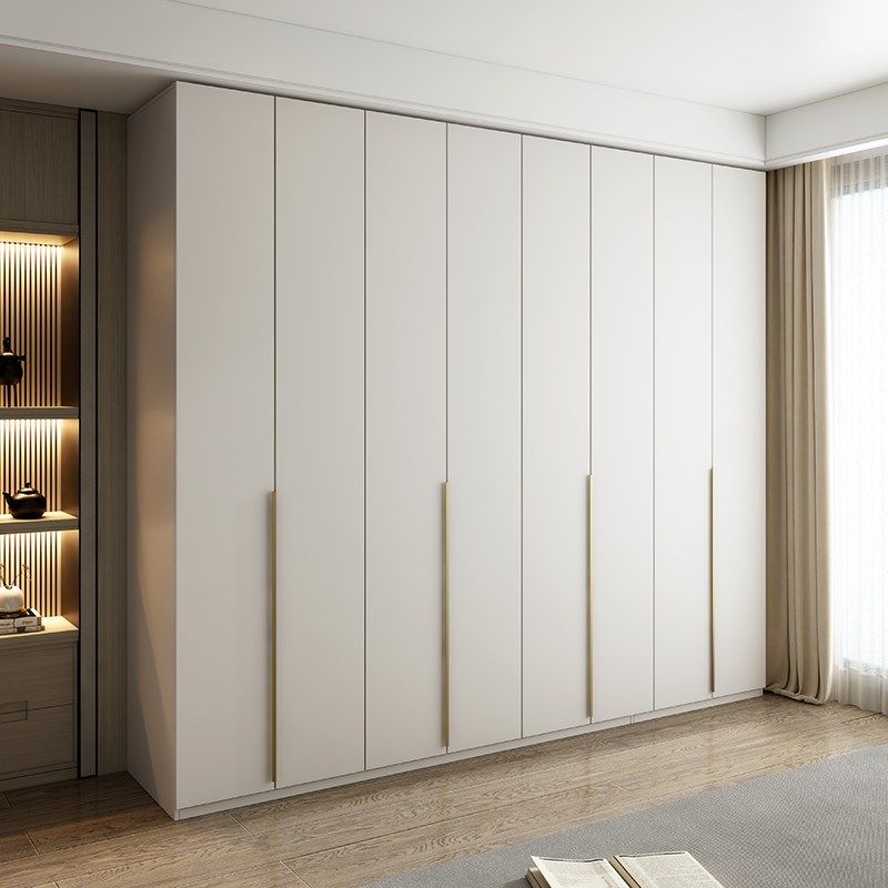 衣柜现代简约家用卧室白色女生柜子实木质四六一门到顶整体大衣橱,淘宝优惠券,粉丝福利购,淘宝优惠卷