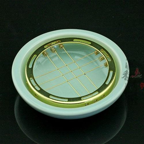 陶瓷炭盘隔火熏 碳架 燃碳盘 点香架 香碳碟 烧碳盘 6cm 套装香道 - 图0