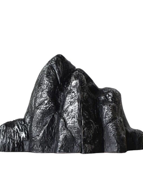 新中式简约现代创意云山书档书靠摆件G样板房书房办公室装饰工艺