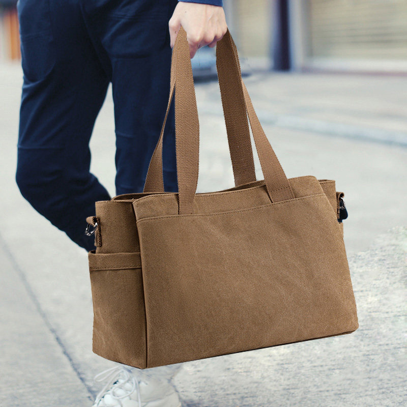 简约百搭a帆布包商务休闲男包女包单肩包斜挎布包手提公文包上班,淘宝优惠券,粉丝福利购,淘宝优惠卷