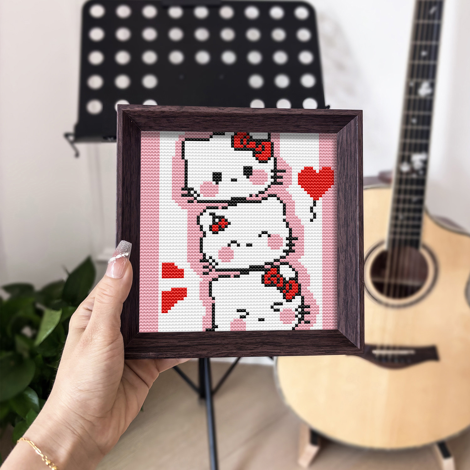 【凯蒂猫】十字绣2026新款线绣带框摆台卡通动漫半成品自己绣刺绣,淘宝优惠券,粉丝福利购,淘宝优惠卷
