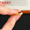 Gold 6D craft ring small gram weight lingering knot tail ring rope knot ring for women 999 pure gold gift to girlfriend light luxury