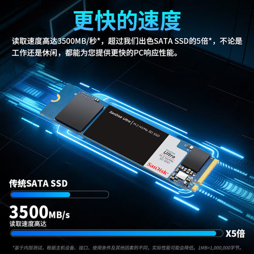 闪迪pcie3.0 m2固态硬盘1t ssd笔记本电脑台式ultra至尊高速H3N - 图2