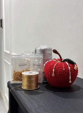 圣诞红苹果手工材料包车载摆件