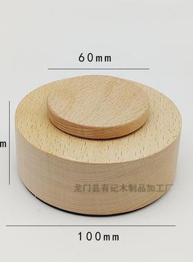 实木八音盒工艺品音乐盒旋转底座摆件定制加工榉木黑胡桃创意礼品