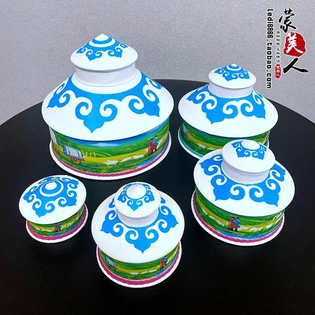 Inner Mongolia handicraft yurt shaping jewelry box storage box sugar box grassland gift souvenir return gift ornaments