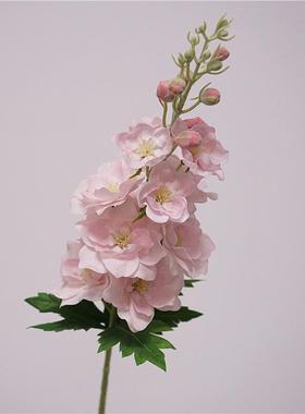 仿真花手感保湿飞燕草单枝家居花艺摆件婚庆假花摄影道具软装