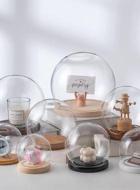 促销新款摆放花玻璃罩iy展示人偶宇航员积木盲盒工艺品 桌面摆件