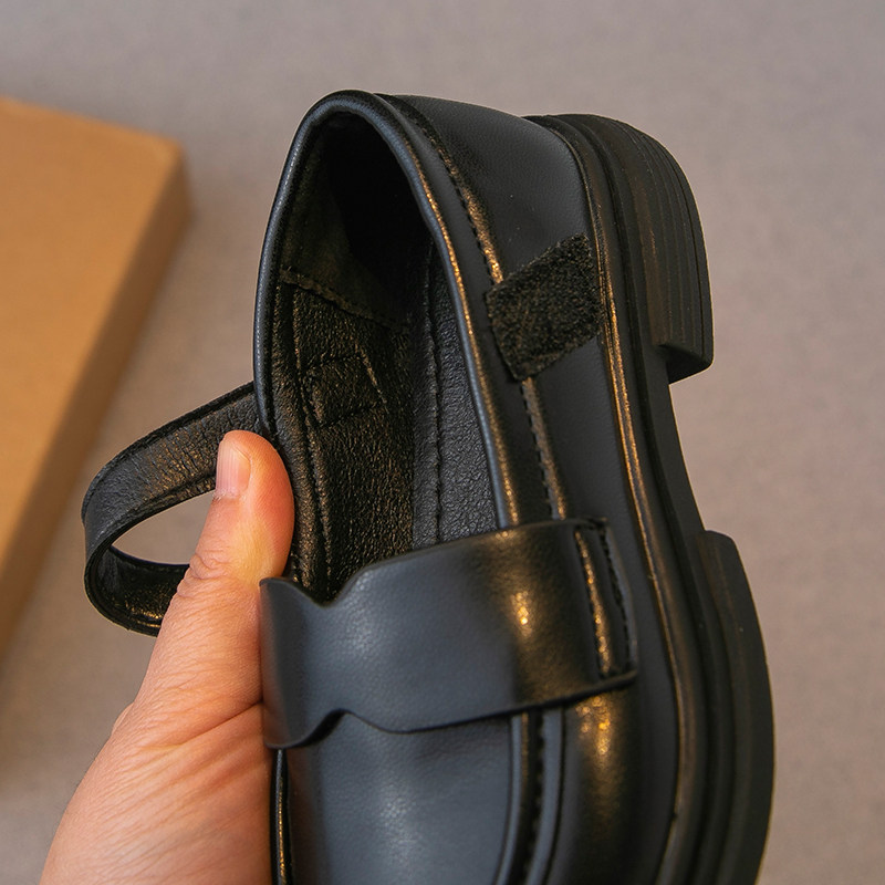 儿童皮鞋2023春秋新款男童鞋子女童公主鞋软底休闲黑色单鞋豆豆鞋,淘宝优惠券,粉丝福利购,淘宝优惠卷