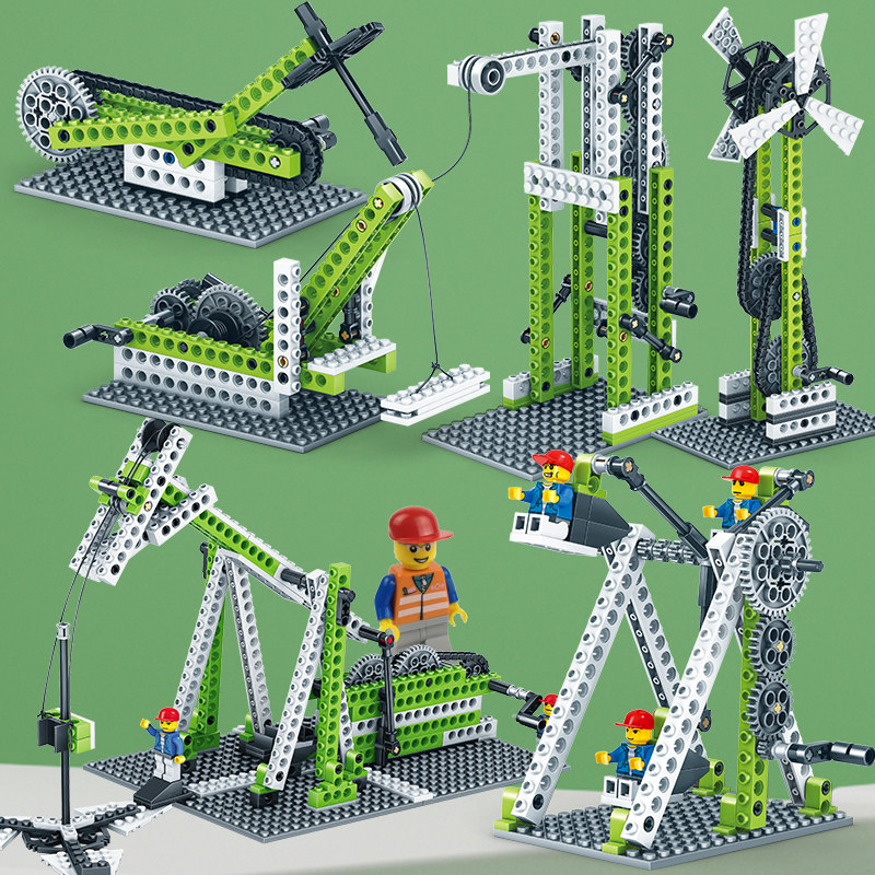 电动小颗粒积木拼装玩具益智动力齿轮机械男童儿童拼图3到6岁以上,淘宝优惠券,粉丝福利购,淘宝优惠卷