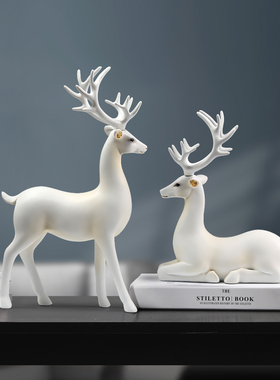 北欧玄关鹿摆件家居饰品轻奢房间布置客厅电视柜酒柜摆设乔迁新居