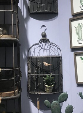 鸟笼铁艺摆件幼儿园森系户外装饰园区微景观别墅走廊庭院花园布置