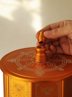 藏族转经简右挽狂澜缩微六字胶片经文合金电动转轮插电转筒摆件