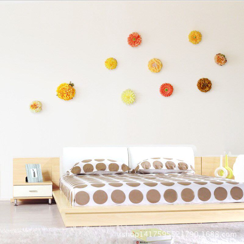 立体向布艺花朵墙贴 婚房床头卧室温馨浪漫花朵客厅 少儿房间墙贴,淘宝优惠券,粉丝福利购,淘宝优惠卷