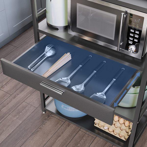 厨房置物架落地多层带抽屉微波炉烤箱架多功能储物收纳架分层货架,淘宝优惠券,粉丝福利购,淘宝优惠卷