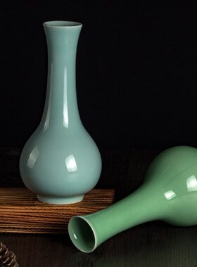 龙泉青瓷花中号陶瓷花器 问天