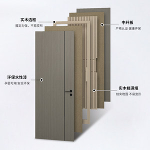 欧派木门烤漆门卧室套装门隔音房门室内门实木复合江山木皮5002Z