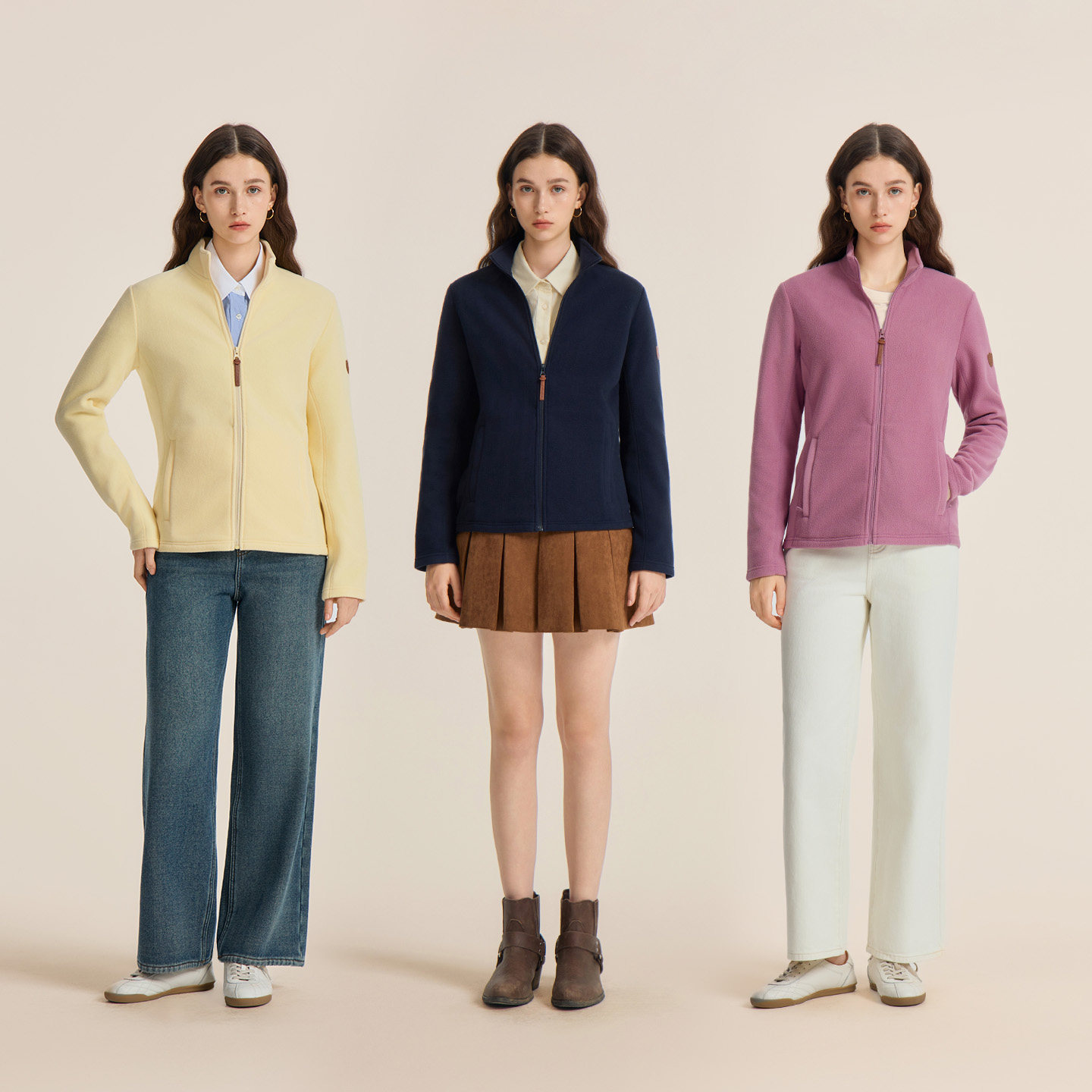 【双面摇粒绒】GOLDEN BEAR/金熊 秋冬新款女士立领摇粒绒外套,淘宝优惠券,粉丝福利购,淘宝优惠卷