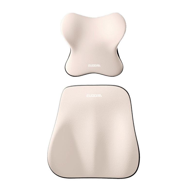 新款汽车头枕乳胶护颈套装车用腰托靠枕腰部车载靠背座椅司机护腰 - 图3